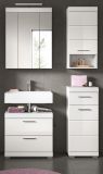Badm�bel Set 4-teilig Shawn in wei� Hochglanz Badkombination 112 x 191 cm