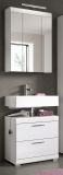 Badm�bel Set 2-teilig Shawn in wei� Hochglanz Badkombination 60 x 191 cm