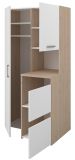 Waschmaschinenschrank Laundry in wei� und Jackson Eiche Set 3-teilig 204 x 184 cm