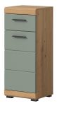 Badezimmer Kommode Shawn in Salbei gr�n und Artisan Eiche Badschrank 37 x 88 cm