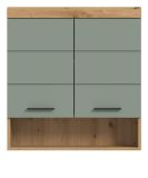 Badezimmer H�ngeschrank Shawn in Salbei und Artisan Eiche Badschrank h�ngend 74 x 79 cm
