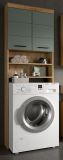 Waschmaschinenschrank Shawn in Salbei und Artisan Eiche Waschmaschinen �berbau 63 x 191 cm