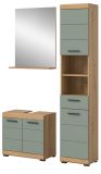 Badm�bel Set 3-teilig Shawn in Salbei und Artisan Eiche Badkombination 112 x 191 cm