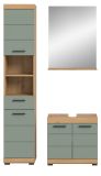 Badm�bel Set 3-teilig Shawn in Salbei und Artisan Eiche Badkombination 112 x 191 cm