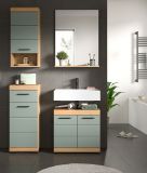 Badm�bel Set 4-teilig Shawn in Salbei und Artisan Eiche Badkombination 112 x 191 cm