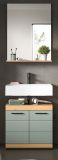 Badm�bel Set 2-teilig Shawn in Salbei und Artisan Eiche Badkombination 60 x 191 cm