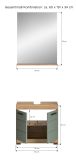 Badm�bel Set 2-teilig Shawn in Salbei und Artisan Eiche Badkombination 60 x 191 cm