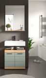 Badm�bel Set 2-teilig Shawn in Salbei und Artisan Eiche Badkombination 60 x 191 cm