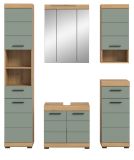 Badm�bel Set 5-teilig Shawn in Salbei und Artisan Eiche Badkombination 164 x 191 cm