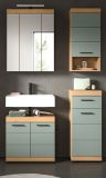 Badm�bel Set 4-teilig Shawn in Salbei und Artisan Eiche Badkombination 112 x 191 cm