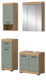 Badm�bel Set 4-teilig Shawn in Salbei und Artisan Eiche Badkombination 112 x 191 cm