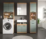 Badm�bel Set 4-teilig Shawn in Salbei und Artisan Eiche Badkombination 190 x 191 cm
