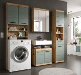 Badm�bel Set 4-teilig Shawn in Salbei und Artisan Eiche Badkombination 190 x 191 cm