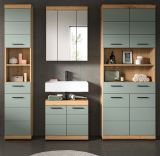 Badm�bel Set 4-teilig Shawn in Salbei und Artisan Eiche Badkombination 200 x 191 cm