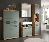 Badm�bel Set 4-teilig Shawn in Salbei und Artisan Eiche Badkombination 200 x 191 cm