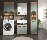 Badm�bel Set 4-teilig Shawn in Salbei und Artisan Eiche Badkombination 190 x 191 cm