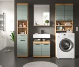 Badm�bel Set 4-teilig Shawn in Salbei und Artisan Eiche Badkombination 190 x 191 cm