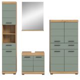 Badm�bel Set 4-teilig Shawn in Salbei und Artisan Eiche Badkombination 200 x 191 cm