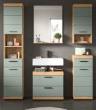 Badm�bel Set 5-teilig Shawn in Salbei und Artisan Eiche Badkombination 164 x 191 cm
