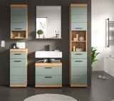 Badm�bel Set 5-teilig Shawn in Salbei und Artisan Eiche Badkombination 164 x 191 cm