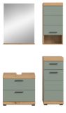 Badm�bel Set 4-teilig Shawn in Salbei und Artisan Eiche Badkombination 112 x 191 cm