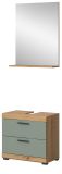 Badm�bel Set 2-teilig Shawn in Salbei und Artisan Eiche Badkombination 60 x 191 cm