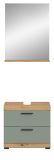Badm�bel Set 2-teilig Shawn in Salbei und Artisan Eiche Badkombination 60 x 191 cm