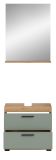 Badm�bel Set 2-teilig Shawn in Salbei und Artisan Eiche Badkombination 60 x 191 cm