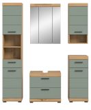 Badm�bel Set 5-teilig Shawn in Salbei und Artisan Eiche Badkombination 164 x 191 cm
