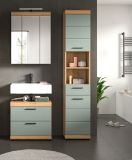 Badm�bel Set 3-teilig Shawn in Salbei und Artisan Eiche Badkombination 112 x 191 cm