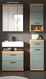 Badm�bel Set 4-teilig Shawn in Salbei und Artisan Eiche Badkombination 112 x 191 cm