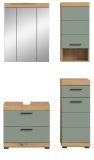 Badm�bel Set 4-teilig Shawn in Salbei und Artisan Eiche Badkombination 112 x 191 cm
