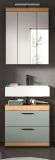 Badm�bel Set 2-teilig Shawn in Salbei und Artisan Eiche Badkombination 60 x 191 cm