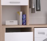 Waschmaschinenschrank Laundry4 in wei� und Jackson Eiche Set 3-teilig 175 x 184 cm