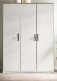 Kleiderschrank Emma in wei� Pinie Landhaus Dreht�renschrank 3-t�rig 138 x 192 cm, Soft-Close