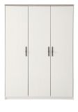 Kleiderschrank Emma in wei� Pinie Landhaus Dreht�renschrank 3-t�rig 138 x 192 cm, Soft-Close