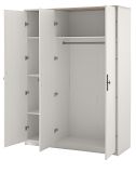Kleiderschrank Emma in wei� Pinie Landhaus Dreht�renschrank 3-t�rig 138 x 192 cm, Soft-Close
