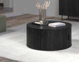 Couchtisch Torus in Esche schwarz Beistelltisch rund 80 cm