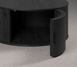 Couchtisch Torus in Esche schwarz Beistelltisch rund 80 cm