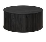 Couchtisch Torus in Esche schwarz Beistelltisch rund 80 cm