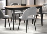 Esstisch Torus in Eiche und schwarz K�chentisch 160 x 90 cm
