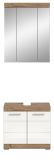 Badm�bel Set 2-teilig Willow in wei� Hochglanz und Nox Eiche Badkombination 60 x 191 cm