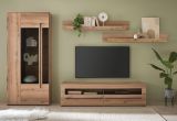 Wohnwand Design-D in Evoke Eiche Wohnkombination Set 4-teilig 270 cm, mit Soft-Close