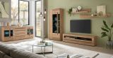 Wohnwand Design-D in Evoke Eiche Wohnkombination Set 4-teilig 270 cm, mit Soft-Close