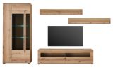 Wohnwand Design-D in Evoke Eiche Wohnkombination Set 4-teilig 270 cm, mit Soft-Close