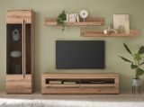 Wohnwand Design-D in Evoke Eiche Wohnkombination Set 4-teilig 240 cm, mit Soft-Close