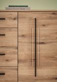 Wohnwand Design-D in Evoke Eiche Wohnkombination Set 4-teilig 290 cm, mit Soft-Close