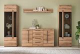 Wohnwand Design-D in Evoke Eiche Wohnkombination Set 4-teilig 290 cm, mit Soft-Close