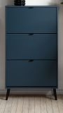 Schuhschrank Aldan in Blau, Schuhkipper 70 x 125 cm