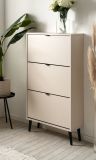 Schuhschrank Aldan in Samt, Schuhkipper 70 x 125 cm